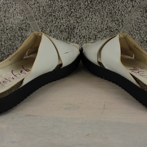 Blowfish Malibu Sandals Slip On Casual Womens 8 White Vegan Leather - Picture 8 of 10